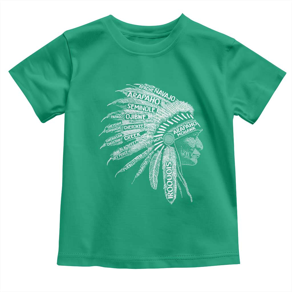 Native American Tribes Toddler T Shirt Vintage Indian American Chief - Wonder Print Shop