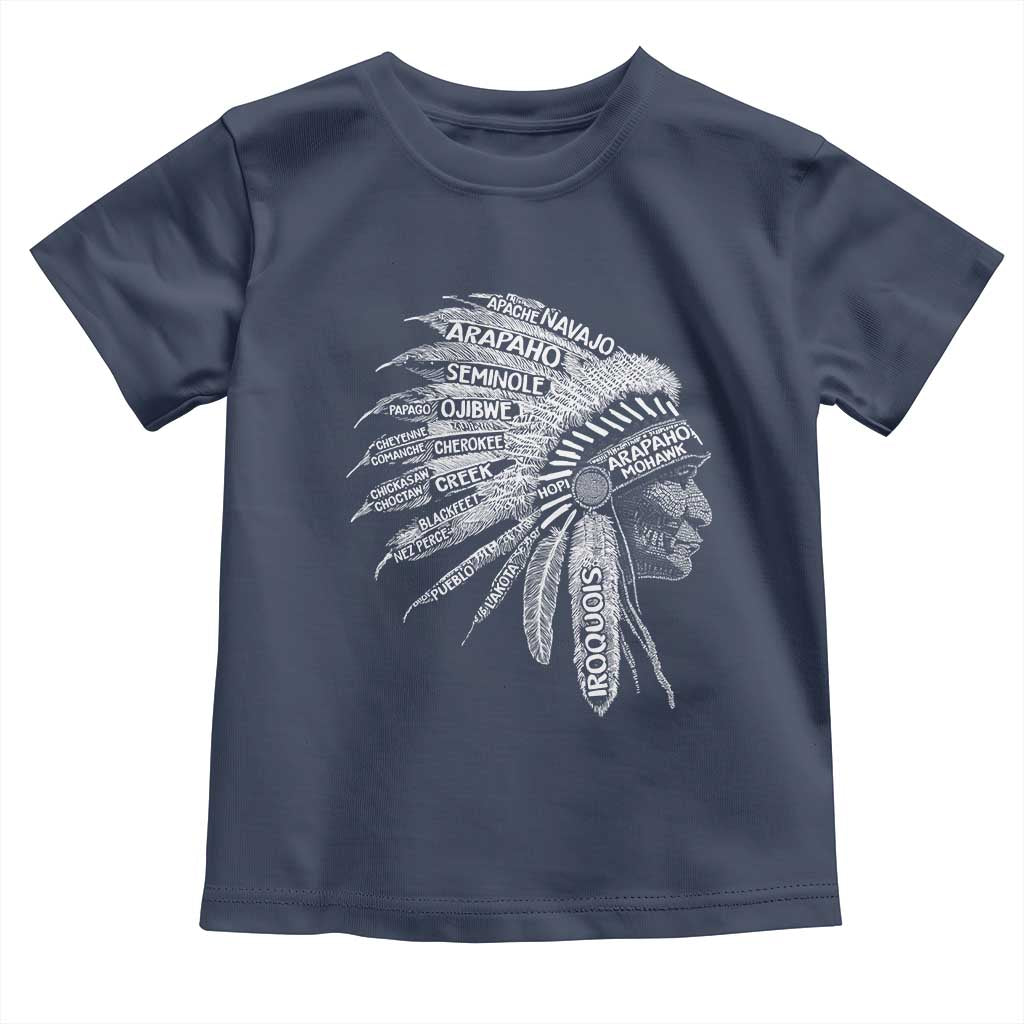 Native American Tribes Toddler T Shirt Vintage Indian American Chief - Wonder Print Shop