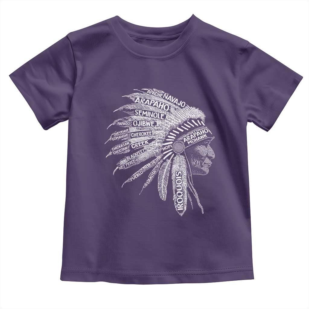 Native American Tribes Toddler T Shirt Vintage Indian American Chief - Wonder Print Shop