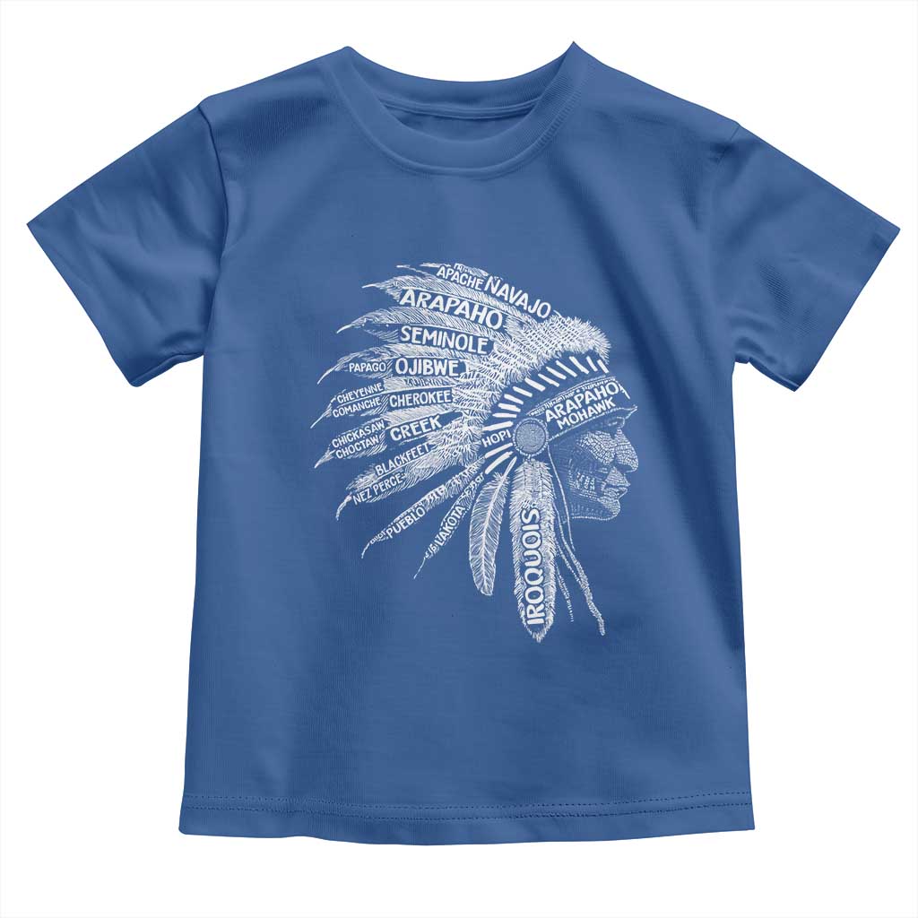 Native American Tribes Toddler T Shirt Vintage Indian American Chief - Wonder Print Shop