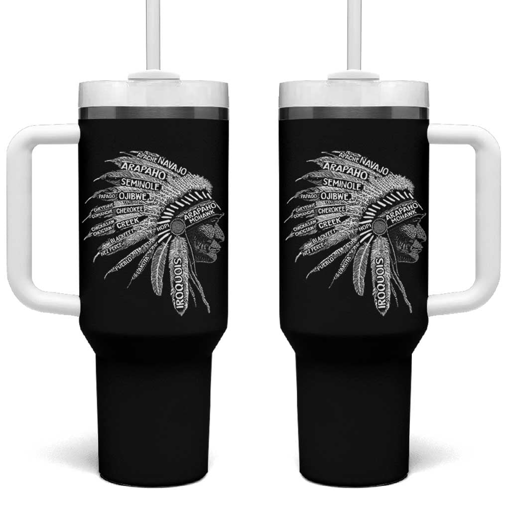 Native American Tribes Tumbler With Handle Vintage Indian American Chief - Wonder Print Shop