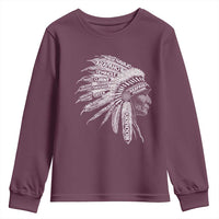 Native American Tribes Youth Sweatshirt Vintage Indian American Chief - Wonder Print Shop