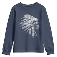 Native American Tribes Youth Sweatshirt Vintage Indian American Chief - Wonder Print Shop