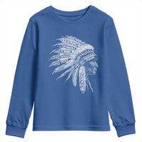Native American Tribes Youth Sweatshirt Vintage Indian American Chief - Wonder Print Shop