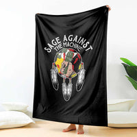 Funny Sage Against The Machine Throw Blanket Native American Sage Medicine Wheel - Wonder Print Shop