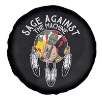 Funny Sage Against The Machine Spare Tire Cover Native American Sage Medicine Wheel - Wonder Print Shop