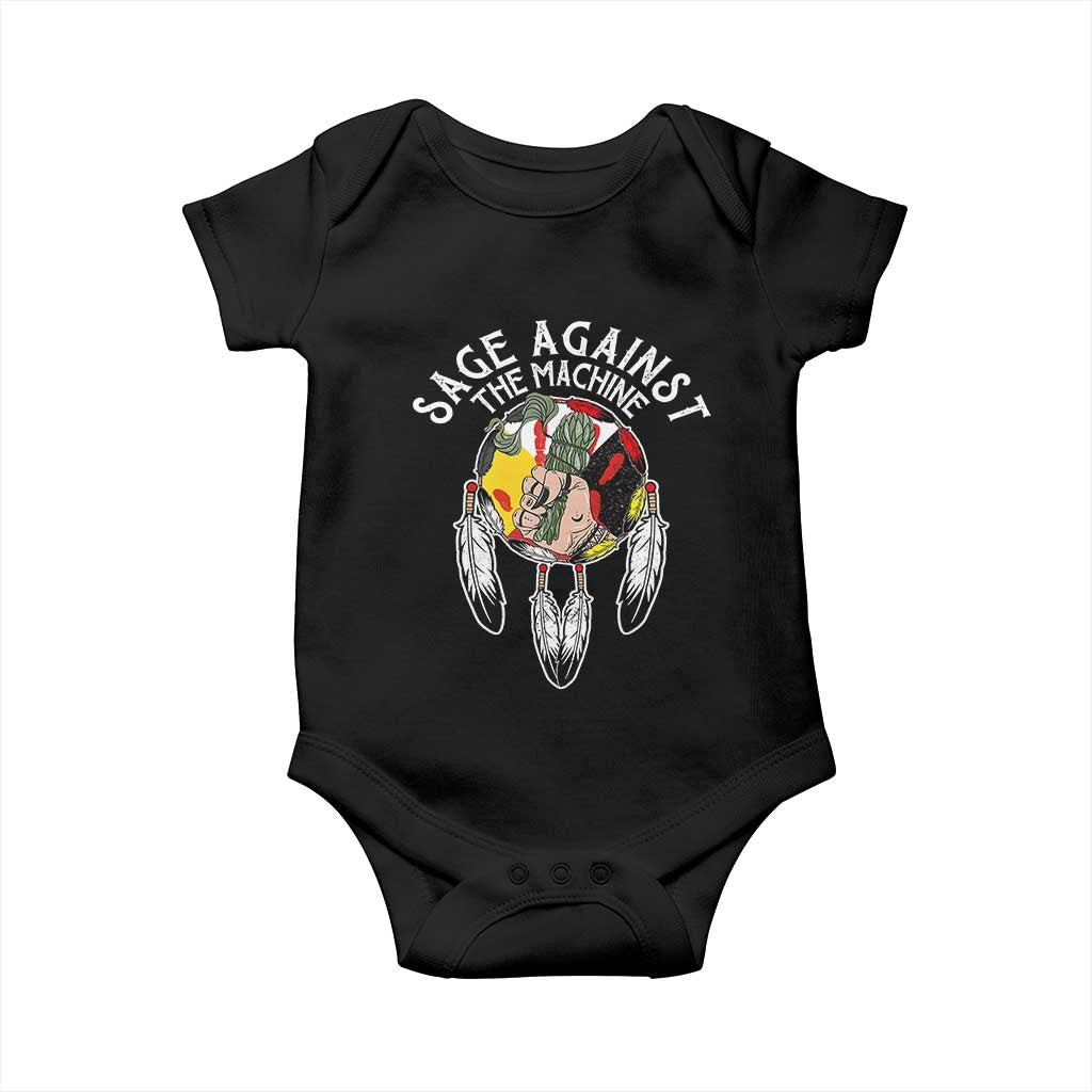 Funny Sage Against The Machine Baby Onesie Native American Sage Medicine Wheel - Wonder Print Shop