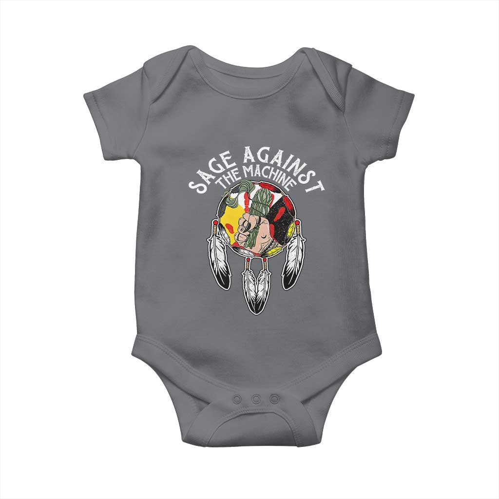 Funny Sage Against The Machine Baby Onesie Native American Sage Medicine Wheel - Wonder Print Shop