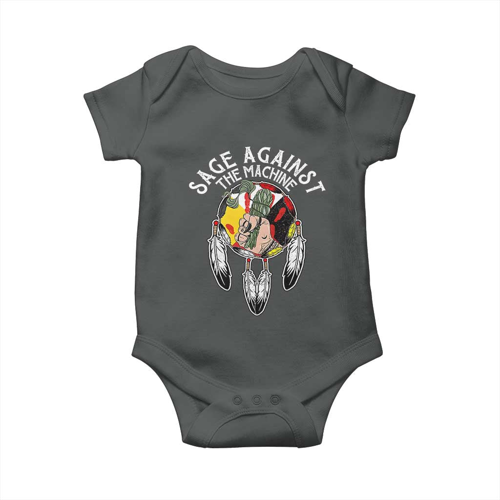 Funny Sage Against The Machine Baby Onesie Native American Sage Medicine Wheel - Wonder Print Shop