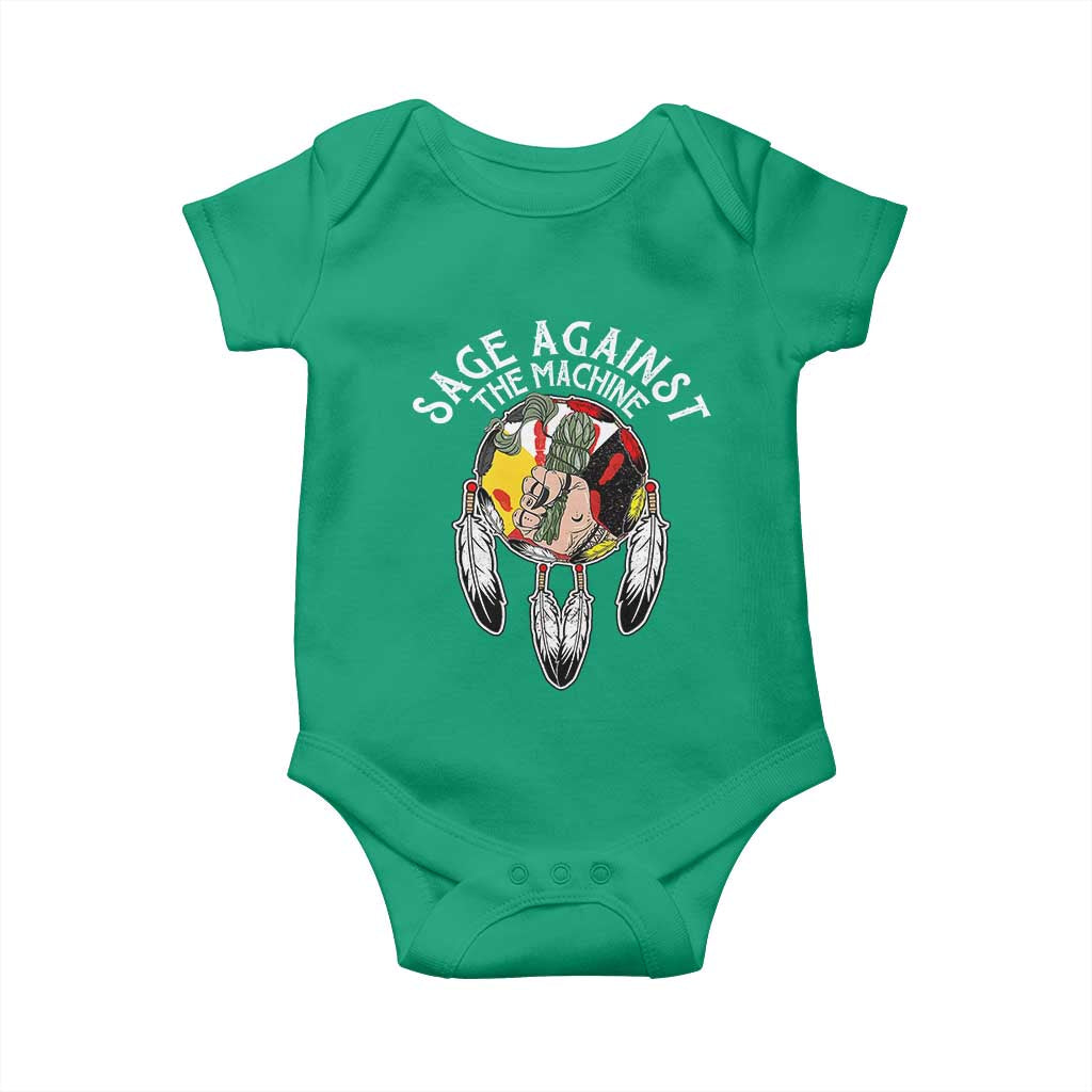 Funny Sage Against The Machine Baby Onesie Native American Sage Medicine Wheel - Wonder Print Shop