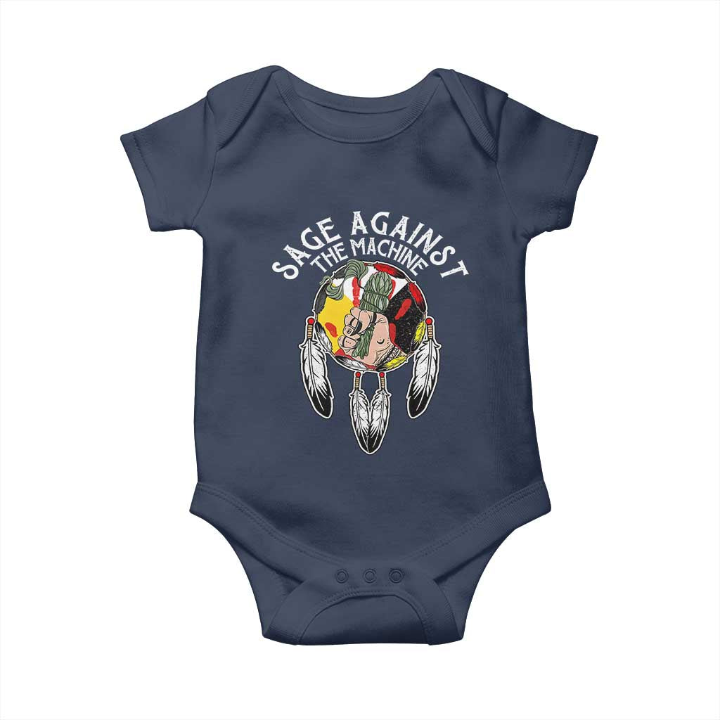 Funny Sage Against The Machine Baby Onesie Native American Sage Medicine Wheel - Wonder Print Shop