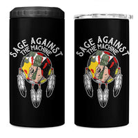 Funny Sage Against The Machine 4 in 1 Can Cooler Tumbler Native American Sage Medicine Wheel - Wonder Print Shop