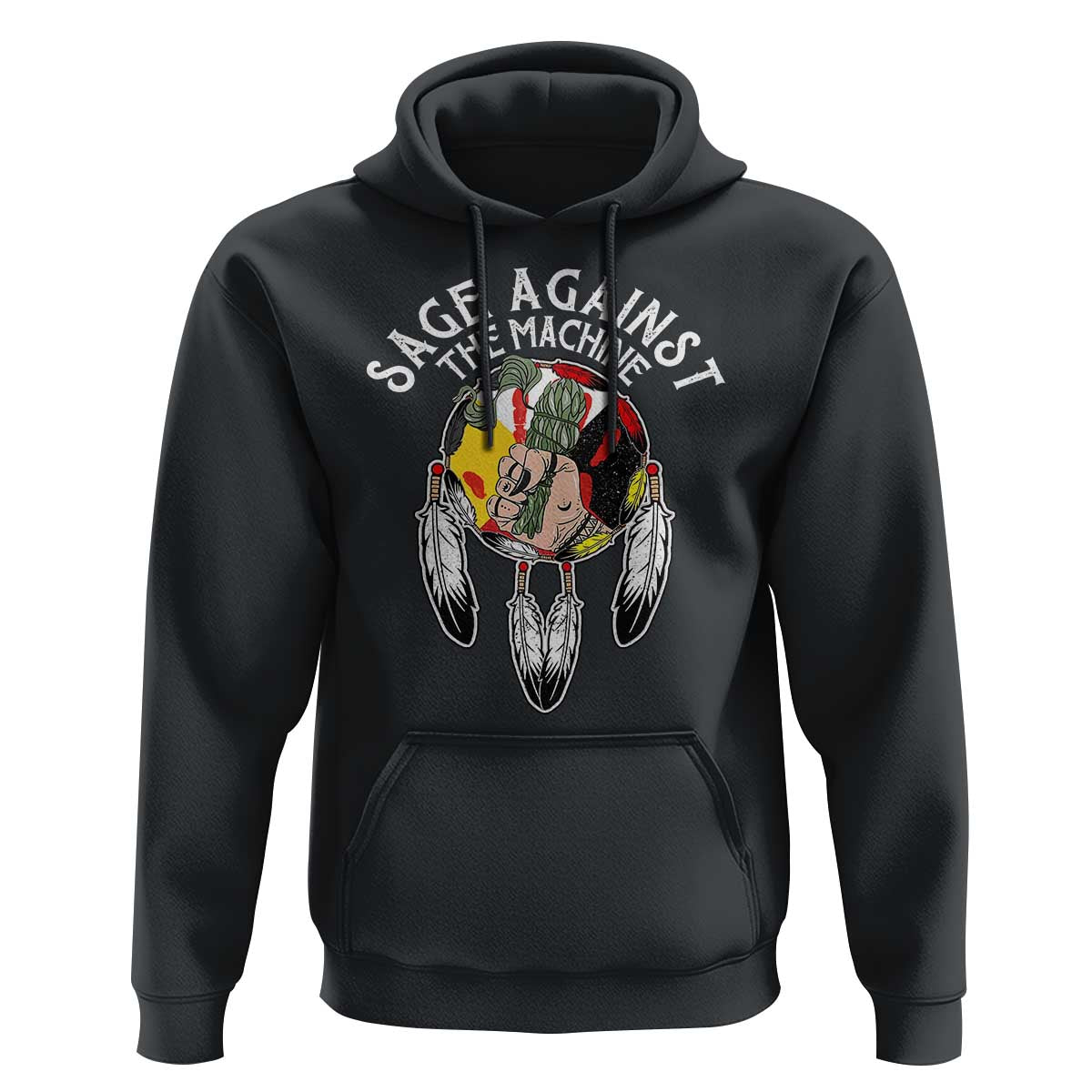 Funny Sage Against The Machine Hoodie Native American Sage Medicine Wheel - Wonder Print Shop