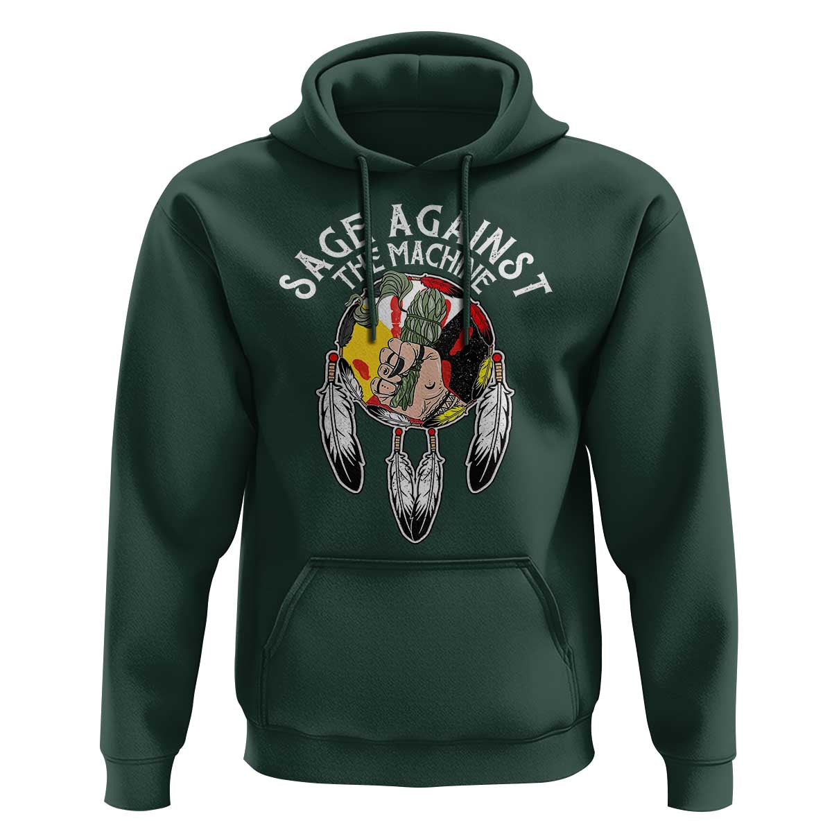 Funny Sage Against The Machine Hoodie Native American Sage Medicine Wheel - Wonder Print Shop