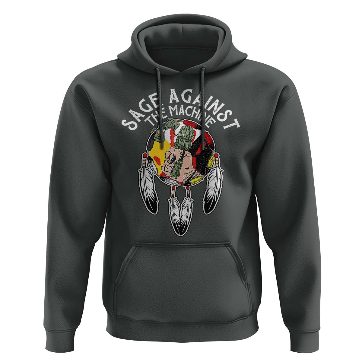 Funny Sage Against The Machine Hoodie Native American Sage Medicine Wheel - Wonder Print Shop
