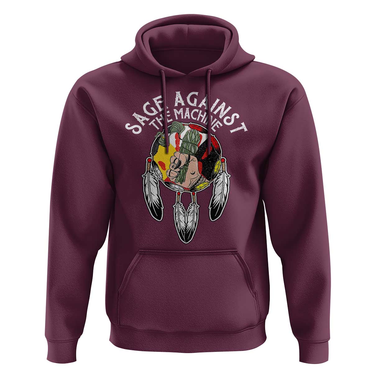 Funny Sage Against The Machine Hoodie Native American Sage Medicine Wheel - Wonder Print Shop