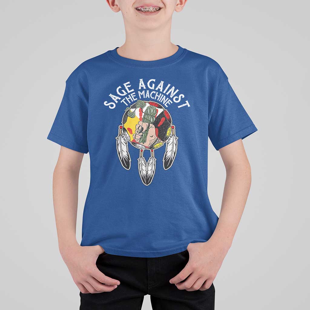 Funny Sage Against The Machine T Shirt For Kid Native American Sage Medicine Wheel - Wonder Print Shop