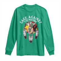 Funny Sage Against The Machine Long Sleeve Shirt Native American Sage Medicine Wheel - Wonder Print Shop