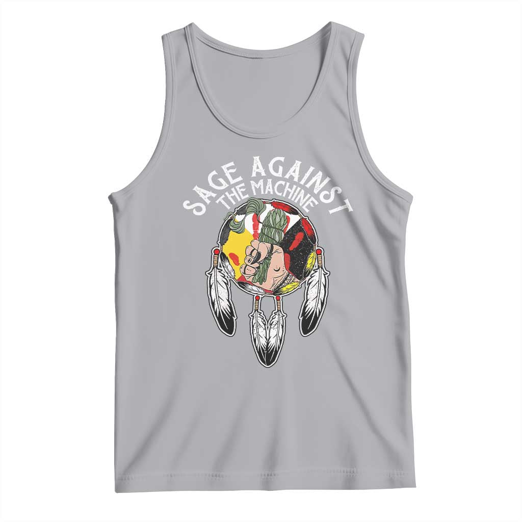 Funny Sage Against The Machine Tank Top Native American Sage Medicine Wheel - Wonder Print Shop