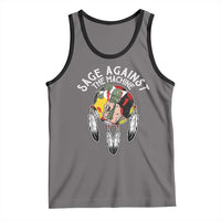 Funny Sage Against The Machine Tank Top Native American Sage Medicine Wheel - Wonder Print Shop