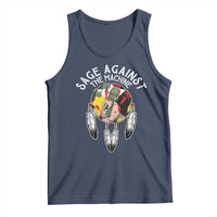 Funny Sage Against The Machine Tank Top Native American Sage Medicine Wheel - Wonder Print Shop