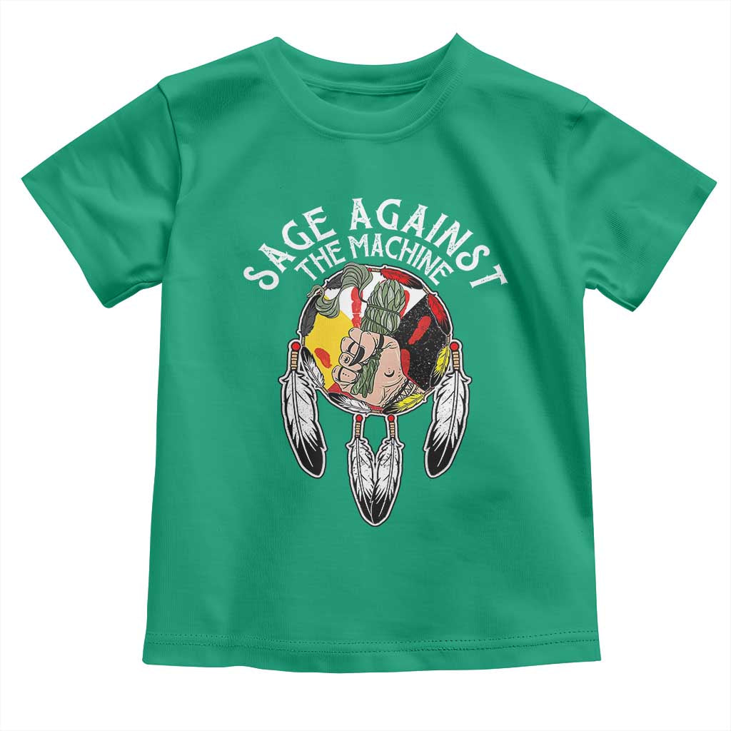 Funny Sage Against The Machine Toddler T Shirt Native American Sage Medicine Wheel - Wonder Print Shop