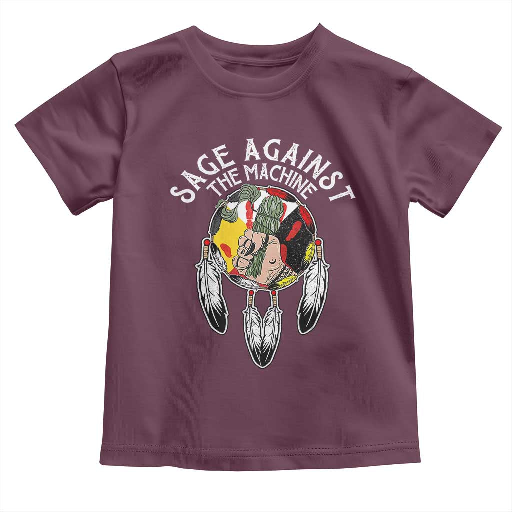 Funny Sage Against The Machine Toddler T Shirt Native American Sage Medicine Wheel - Wonder Print Shop