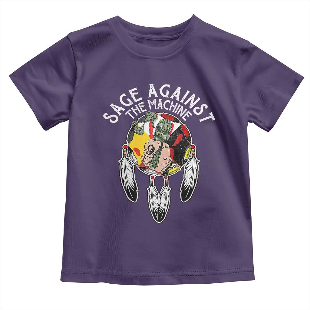 Funny Sage Against The Machine Toddler T Shirt Native American Sage Medicine Wheel - Wonder Print Shop