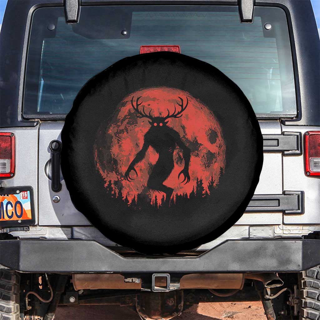 Wendigo Monster Spare Tire Cover Skinwalker Night Stroll Cryptid Full Moon Evil Monster - Wonder Print Shop