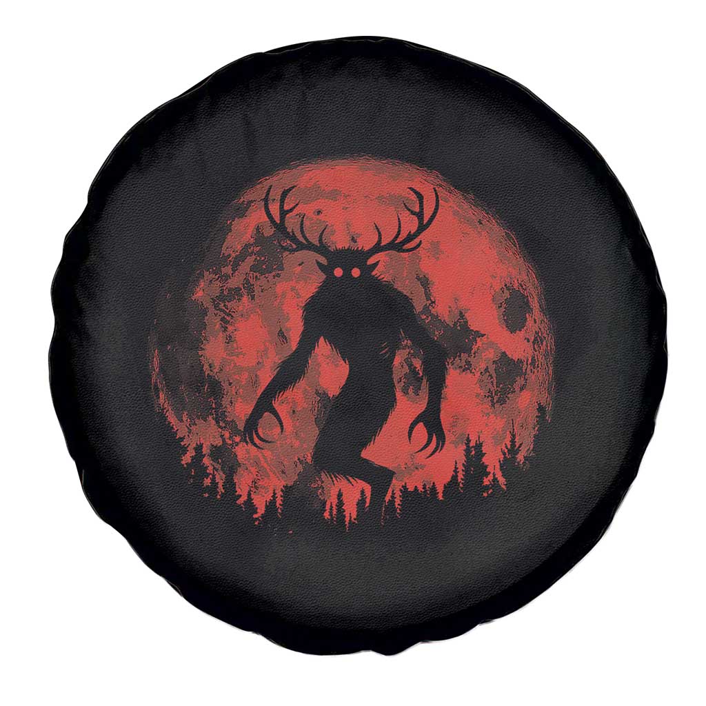 Wendigo Monster Spare Tire Cover Skinwalker Night Stroll Cryptid Full Moon Evil Monster - Wonder Print Shop