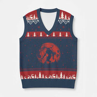 Wendigo Monster V-Neck Knit Sweater Vest Skinwalker Night Stroll Cryptid Full Moon Evil Monster - Wonder Print Shop