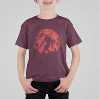 Wendigo Monster T Shirt For Kid Skinwalker Night Stroll Cryptid Full Moon Evil Monster - Wonder Print Shop