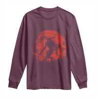 Wendigo Monster Long Sleeve Shirt Skinwalker Night Stroll Cryptid Full Moon Evil Monster - Wonder Print Shop