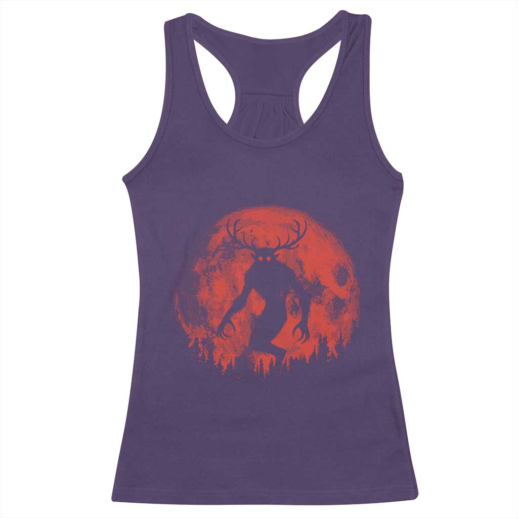 Wendigo Monster Racerback Tank Top Skinwalker Night Stroll Cryptid Full Moon Evil Monster - Wonder Print Shop