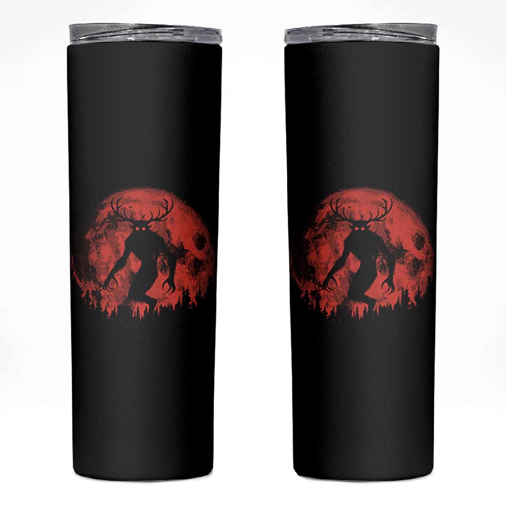 Wendigo Monster Skinny Tumbler Skinwalker Night Stroll Cryptid Full Moon Evil Monster - Wonder Print Shop
