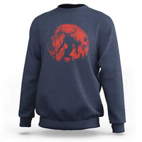 Wendigo Monster Sweatshirt Skinwalker Night Stroll Cryptid Full Moon Evil Monster - Wonder Print Shop