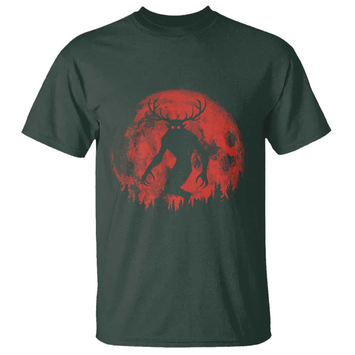 Wendigo Monster T Shirt Skinwalker Night Stroll Cryptid Full Moon Evil Monster - Wonder Print Shop