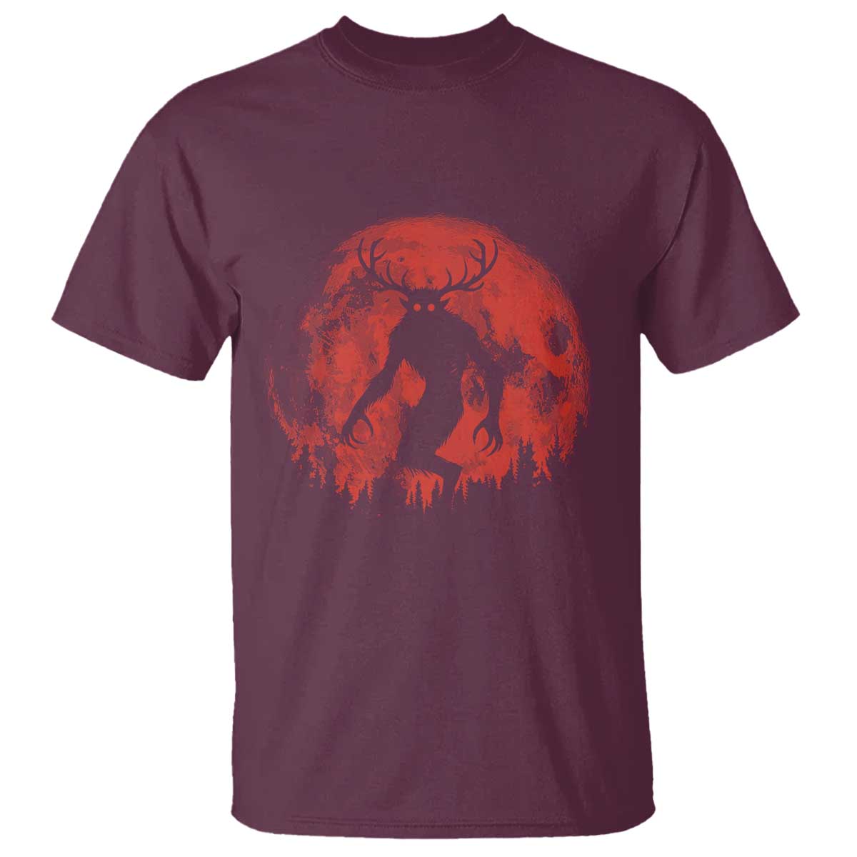 Wendigo Monster T Shirt Skinwalker Night Stroll Cryptid Full Moon Evil Monster - Wonder Print Shop