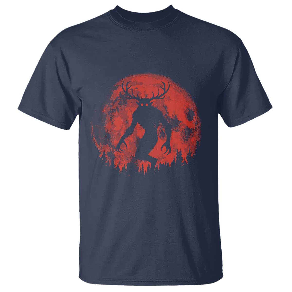 Wendigo Monster T Shirt Skinwalker Night Stroll Cryptid Full Moon Evil Monster - Wonder Print Shop