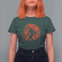 Wendigo Monster T Shirt For Women Skinwalker Night Stroll Cryptid Full Moon Evil Monster - Wonder Print Shop