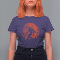 Wendigo Monster T Shirt For Women Skinwalker Night Stroll Cryptid Full Moon Evil Monster - Wonder Print Shop