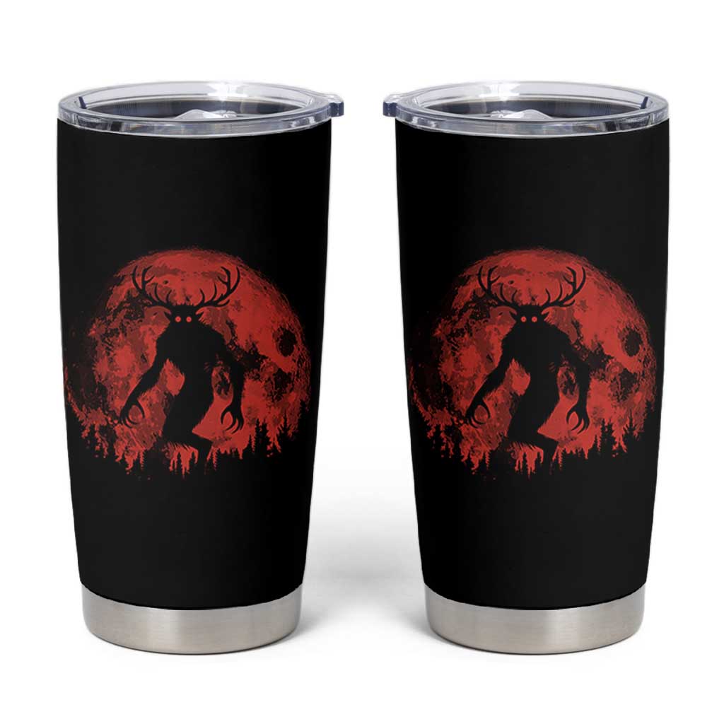 Wendigo Monster Tumbler Cup Skinwalker Night Stroll Cryptid Full Moon Evil Monster - Wonder Print Shop