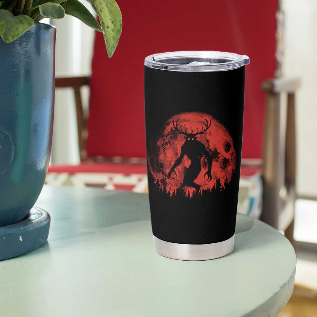 Wendigo Monster Tumbler Cup Skinwalker Night Stroll Cryptid Full Moon Evil Monster - Wonder Print Shop