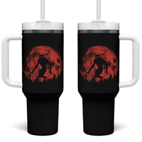 Wendigo Monster Tumbler With Handle Skinwalker Night Stroll Cryptid Full Moon Evil Monster - Wonder Print Shop