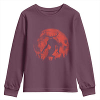 Wendigo Monster Youth Sweatshirt Skinwalker Night Stroll Cryptid Full Moon Evil Monster - Wonder Print Shop