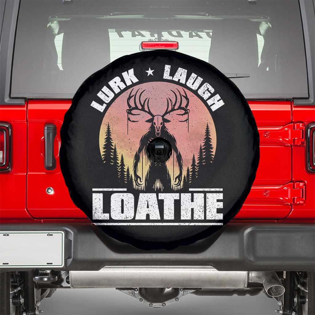 Funny Wendigo Cryptid Lurk Laugh Loathe Spare Tire Cover - Wonder Print Shop