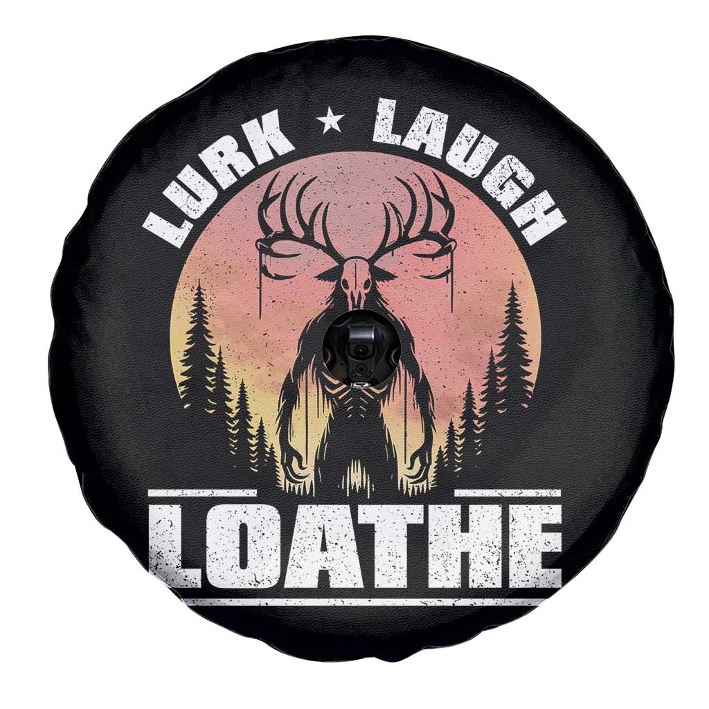 Funny Wendigo Cryptid Lurk Laugh Loathe Spare Tire Cover - Wonder Print Shop