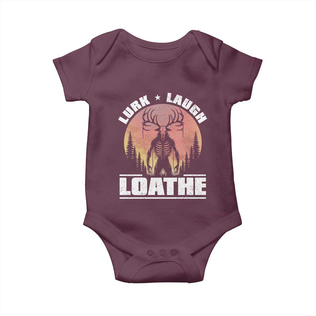 Funny Wendigo Cryptid Lurk Laugh Loathe Baby Onesie - Wonder Print Shop