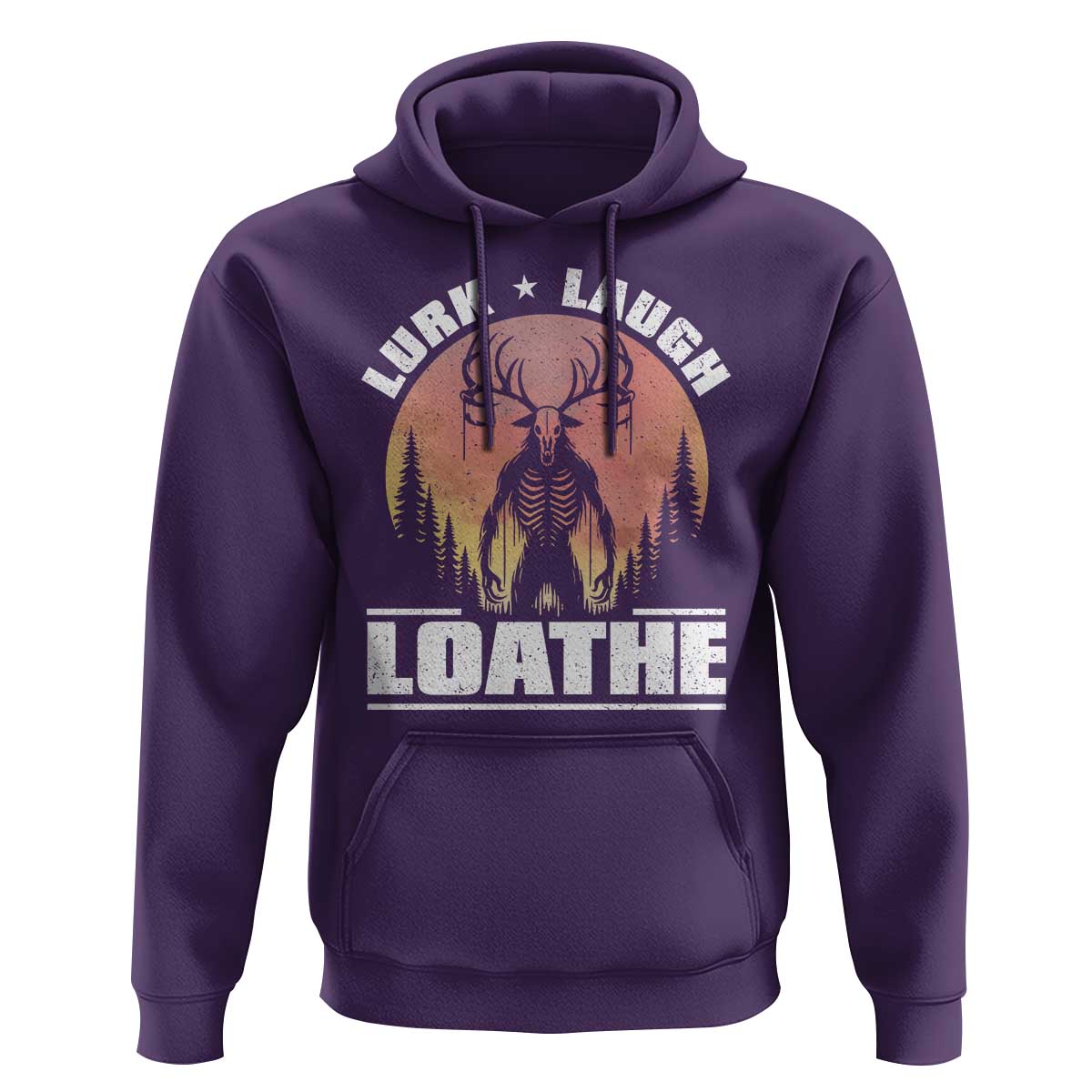 Funny Wendigo Cryptid Lurk Laugh Loathe Hoodie - Wonder Print Shop
