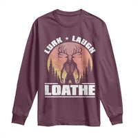Funny Wendigo Cryptid Lurk Laugh Loathe Long Sleeve Shirt - Wonder Print Shop
